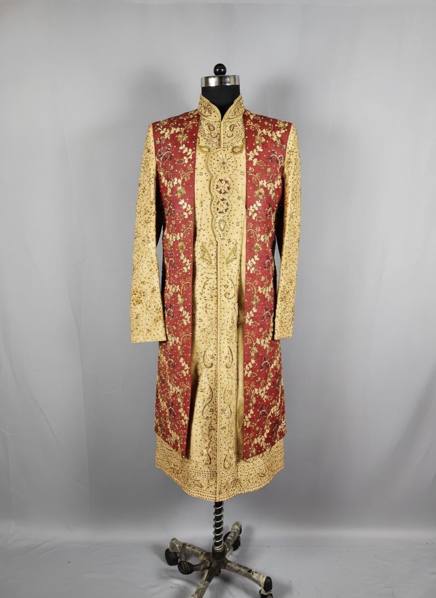 Elegant Women's Sherwani Suit | Indo-Western Designer Jodhpuri Jacket with Pants | Traditional Wedding Guest Dress