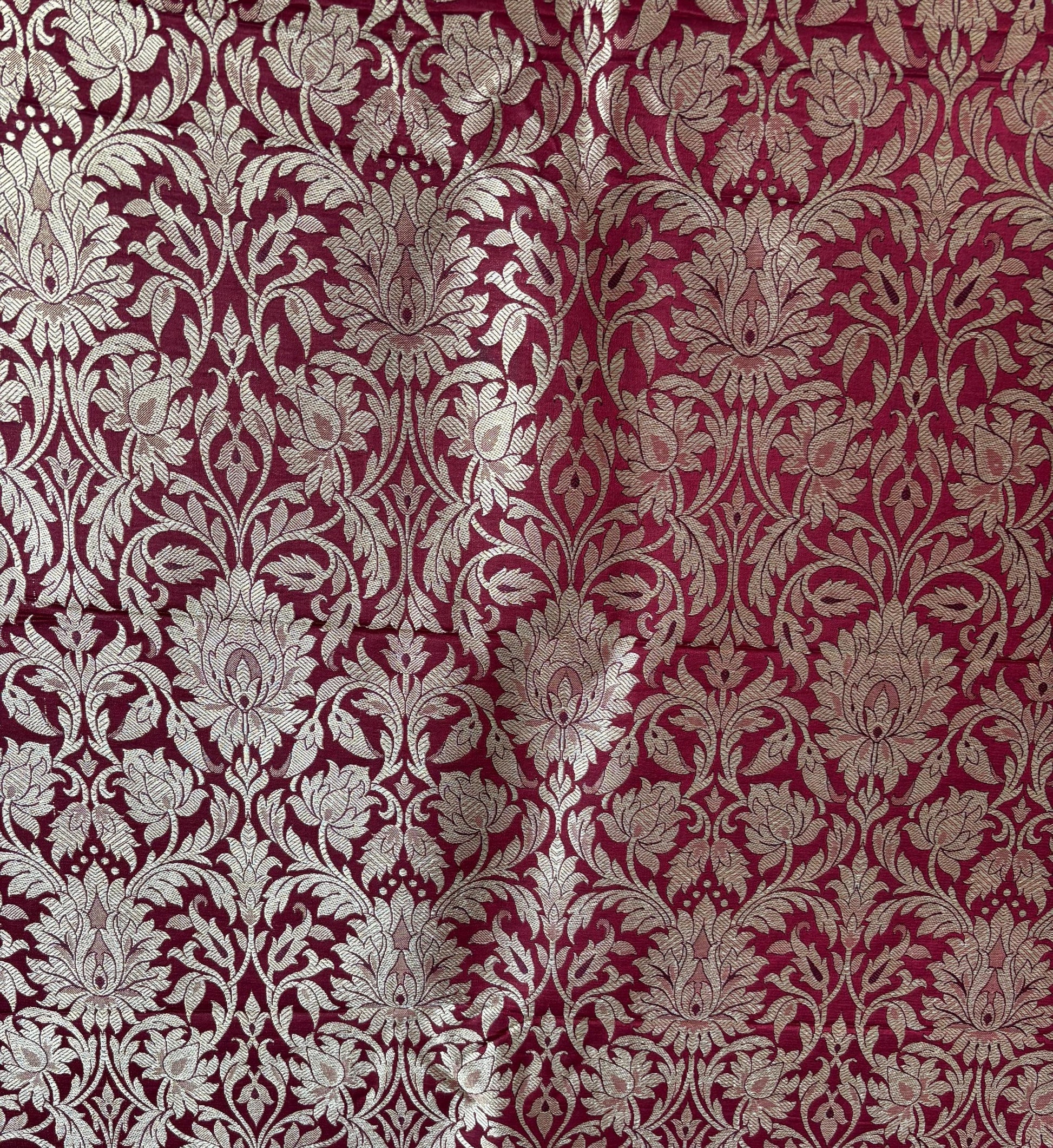 Maroon & Gold Banarasi Brocade Sherwani Suit | Women's Indian Wedding Outfit