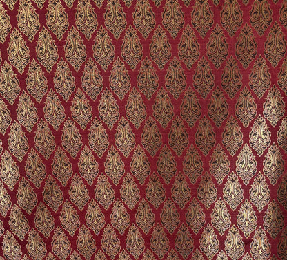 Royal Maroon & Gold Brocade Women's Sherwani Suit | Indo-Western Achkan Set