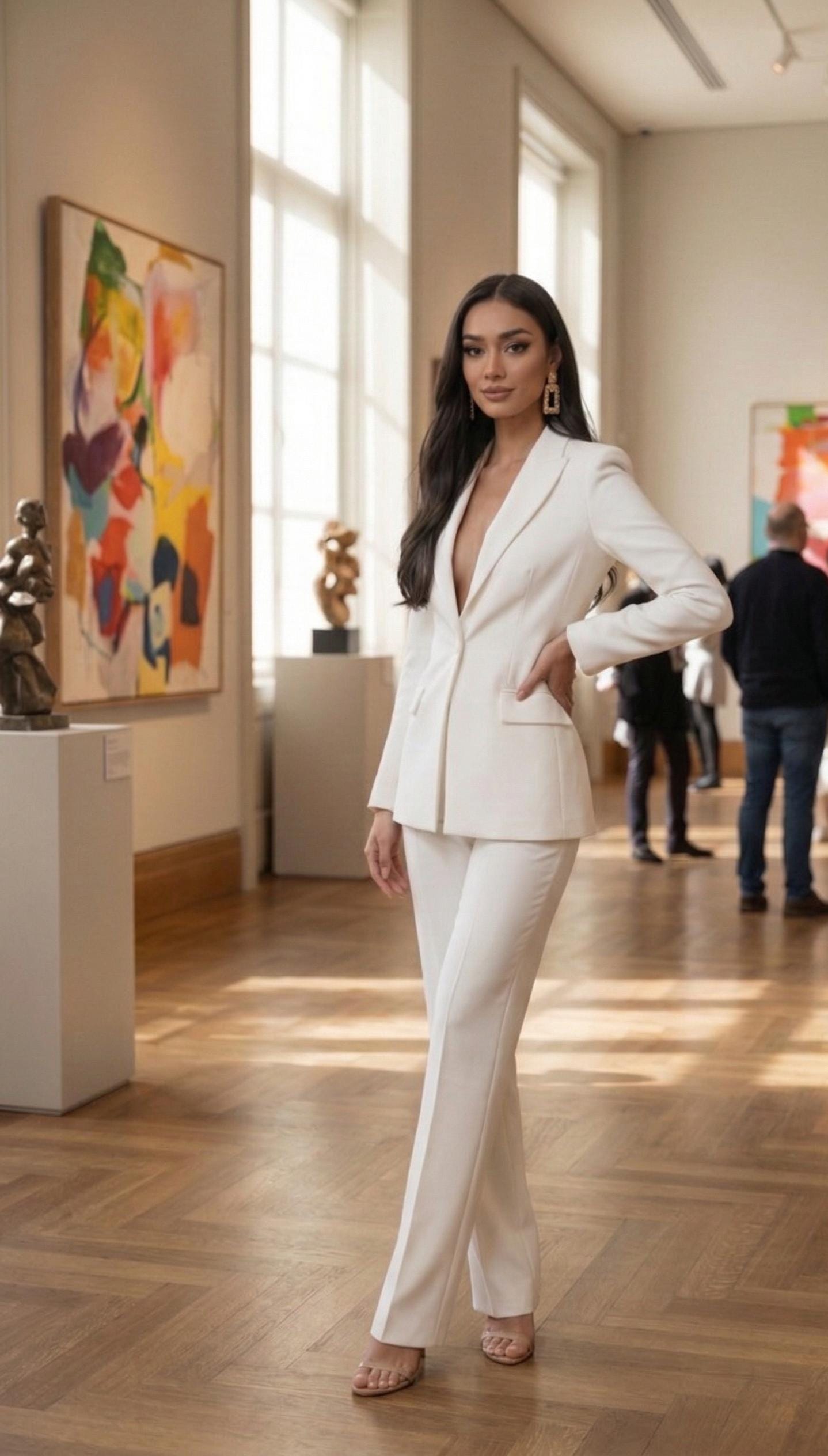 WHITE  Women’s 2 Piece Suit | Blazer & Pants | Custom Tailored Formal Outfit