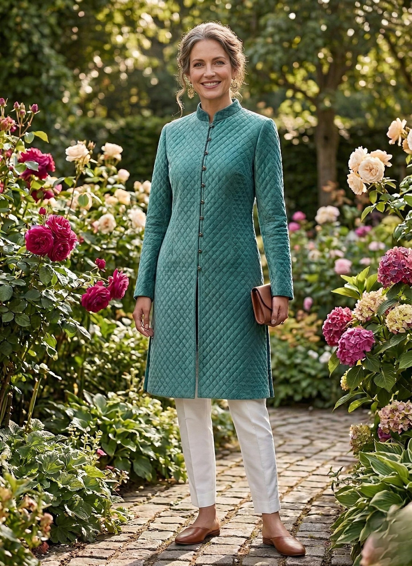 Women's Ivory Sherwani Suit | Indo-Western Jodhpuri Jacket with Pants