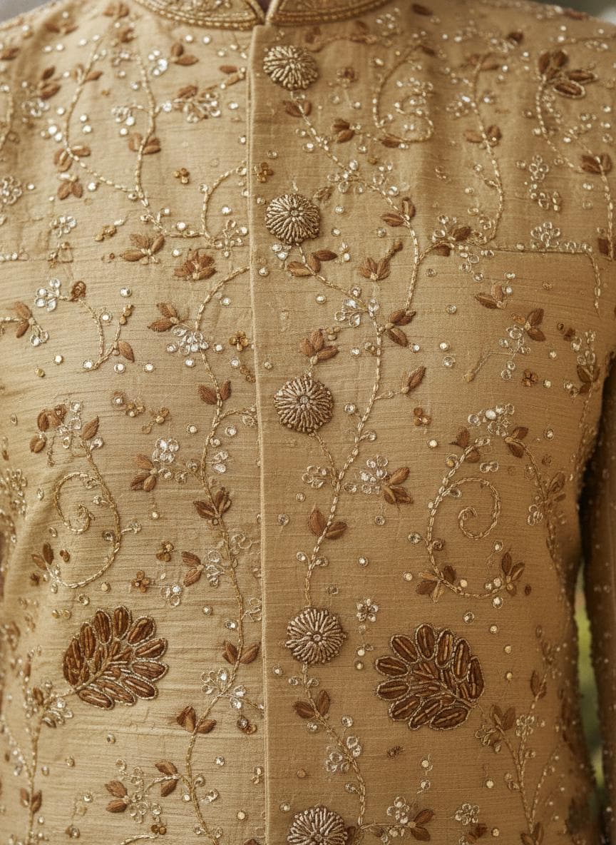Women's Ivory Sherwani Suit | Indo-Western Jodhpuri Jacket with Pants