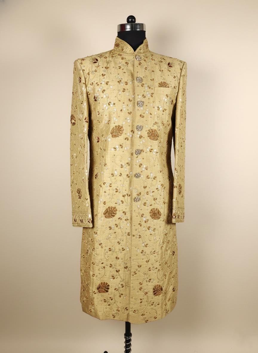 Women's Ivory Sherwani Suit | Indo-Western Jodhpuri Jacket with Pants