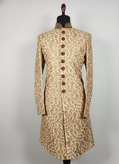 Women's Ivory Sherwani Suit | Indo-Western Jodhpuri Jacket with Pants